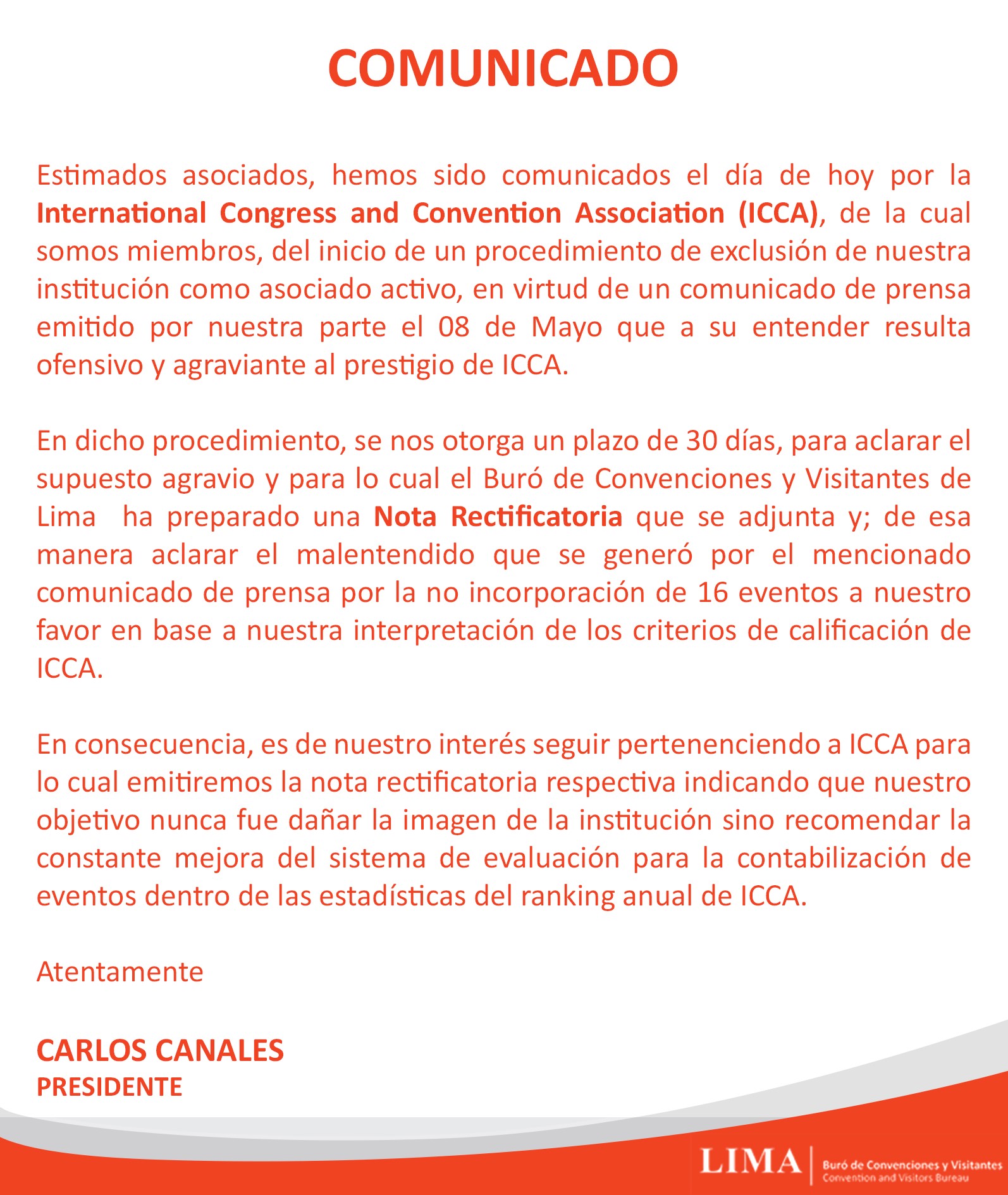 COMUNICADO