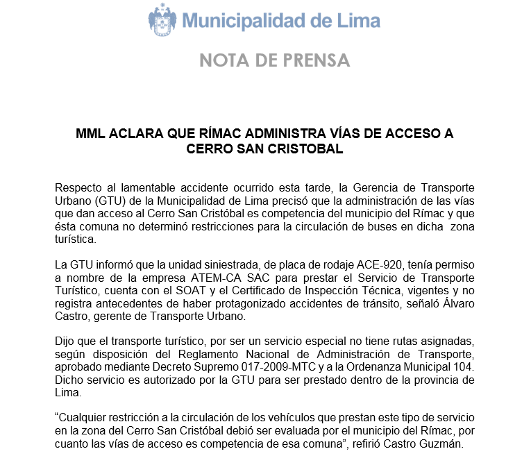 lima municipalidad