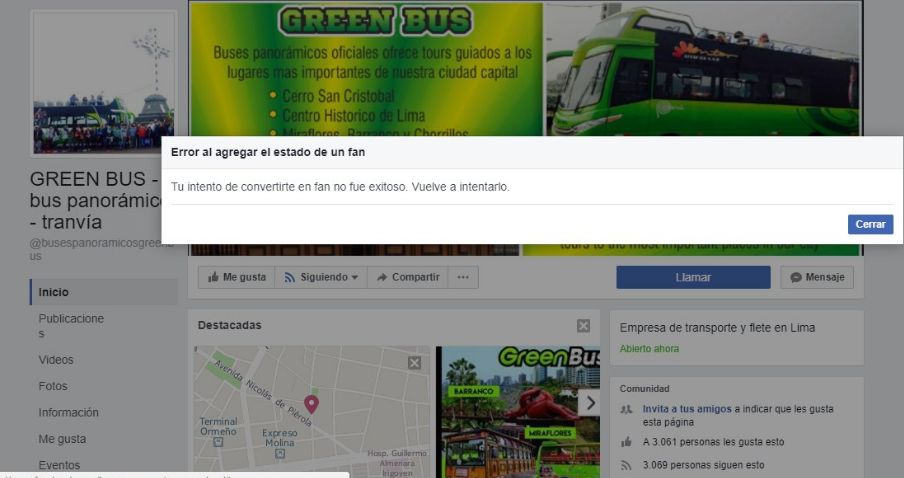 facebook cerrado