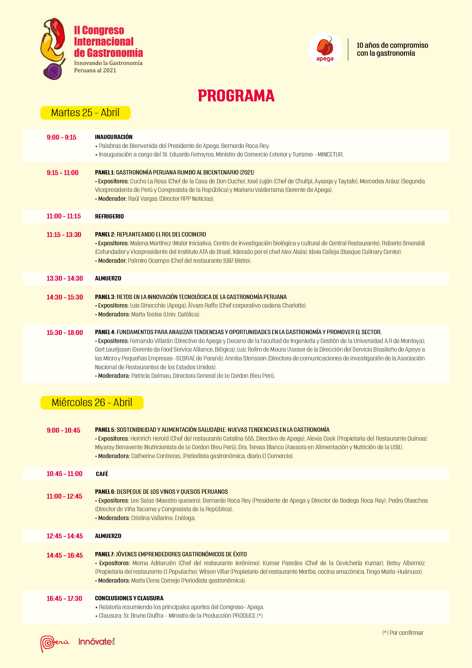 info apega lista