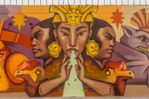 Inauguran muro art&iacute;stico que revaloriza la cultura peruana en el Aeropuerto Internacional Jorge Ch&aacute;vez (FOTOS)