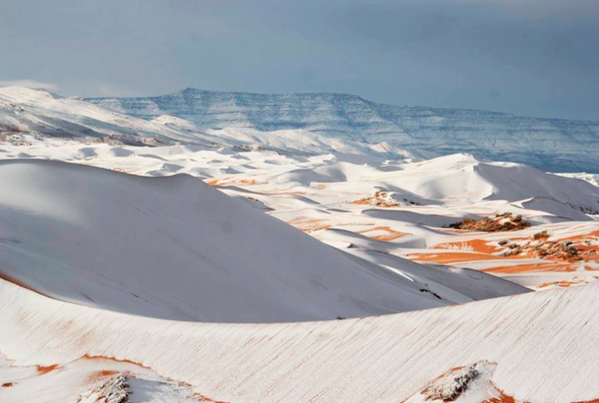 Desierto del Sahara se cubre de nieve por tercera vez en 40 a&ntilde;os (FOTOS)