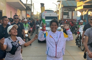 Tarapoto es la ciudad con el recorrido m&aacute;s largo en relevo de antorcha