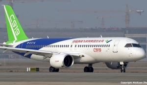 El primer avi&oacute;n comercial chino supera las &uacute;ltimas pruebas de velocidad antes de volar