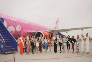 El &ldquo;Gigante Rosa&rdquo; de Viva Air comparti&oacute; su mensaje de vida con las participantes del Miss Teen International Model 2019