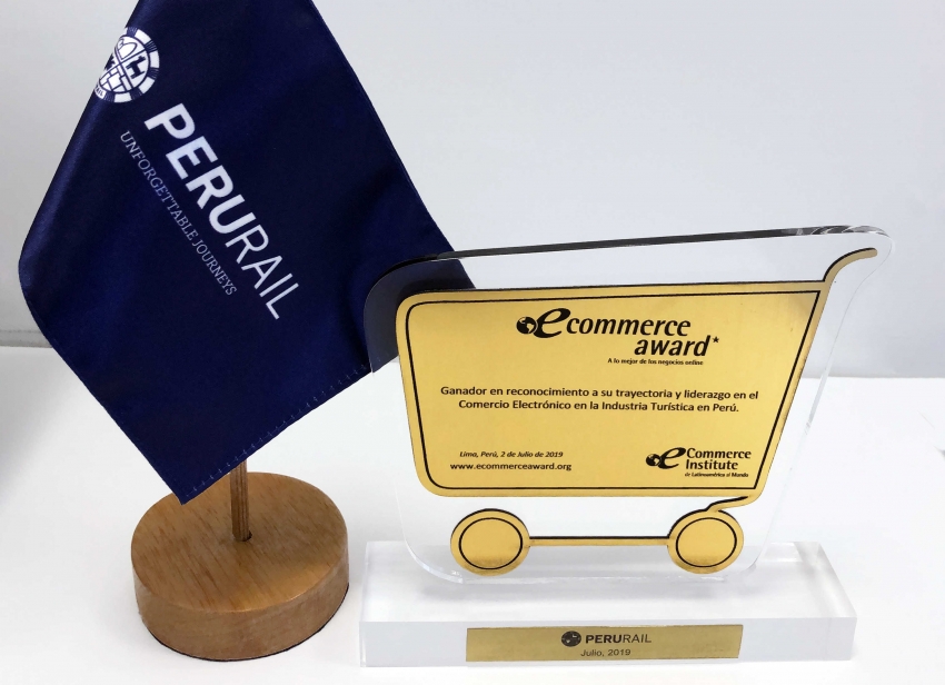 PeruRail fue elegido ganador de los eCommerce Awards Per&uacute; 2019