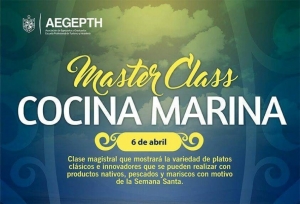 Clase magistral sobre cocina marina en la Escuela de Turismo y Hoteler&iacute;a de la USMP
