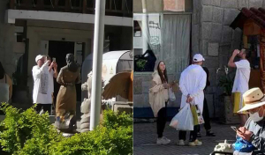 Turistas extranjeros incumplen medidas de bioseguridad frente a la municipalidad de Machu Picchu