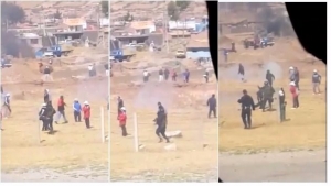 Docentes del Sutep toman el aeropuerto de Jauja (V&Iacute;DEO)