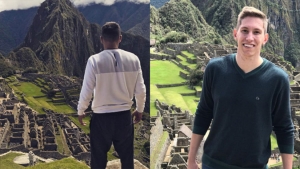 Sobrevivientes del Club Chapecoense, Jakson Follmann y Alan Roschel, se recargan de energias en Machu Picchu