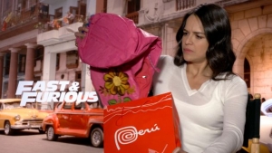 Actriz Michelle Rodr&iacute;guez recibi&oacute; un regalo peruano y dijo esto (VIDEO)