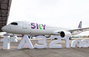 SKY recibi&oacute; su primer A321neo y se convierte en el primer operador del modelo en Chile